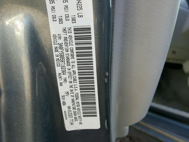 3A8FY58B58T162364 - 2008 CHRYSLER PT CRUISER SILVER photo 10