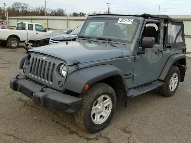 1C4AJWAG6EL121833 - 2014 JEEP WRANGLER S GRAY photo 2