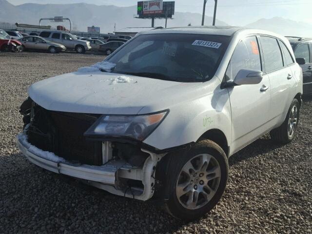 2HNYD28648H546541 - 2008 ACURA MDX TECHNO WHITE photo 2