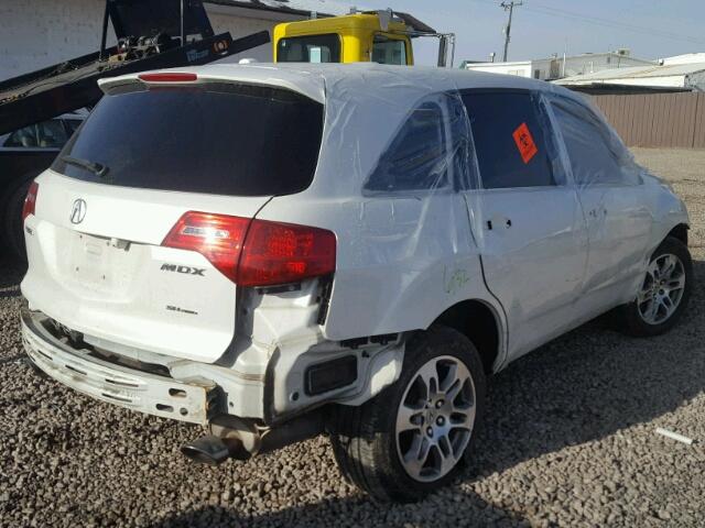 2HNYD28648H546541 - 2008 ACURA MDX TECHNO WHITE photo 4