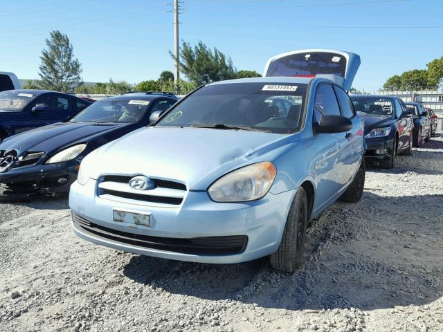 KMHCM36C39U121093 - 2009 HYUNDAI ACCENT GS BLUE photo 2