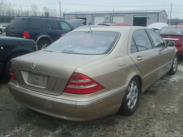 WDBNG70J82A255378 - 2002 MERCEDES-BENZ S 430 TAN photo 4