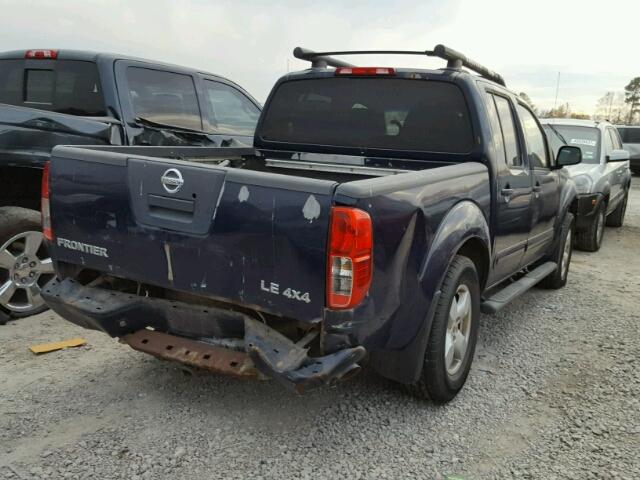 1N6AD07W67C402730 - 2007 NISSAN FRONTIER C BLUE photo 4