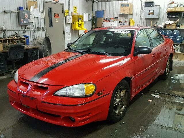 1G2NW52E22C238920 - 2002 PONTIAC GRAND AM G RED photo 2