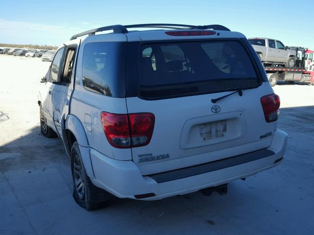 5TDZT34A25S241646 - 2005 TOYOTA SEQUOIA SR WHITE photo 3