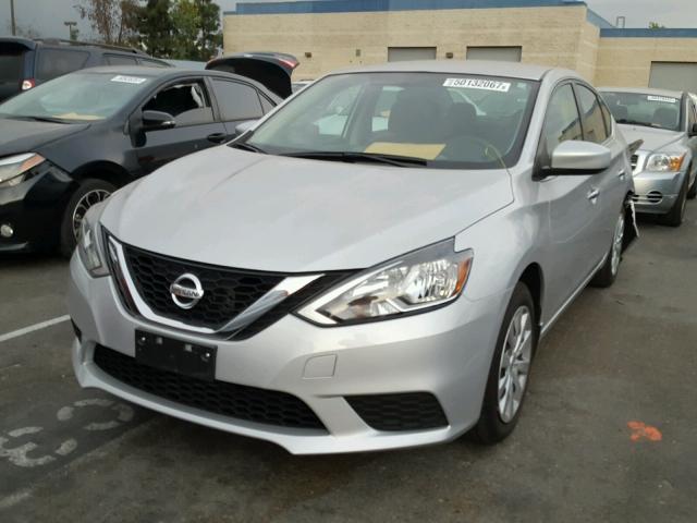 3N1AB7AP6GL676018 - 2016 NISSAN SENTRA S SILVER photo 2