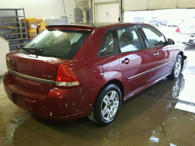 1G1ZT61826F255611 - 2006 CHEVROLET MALIBU MAX MAROON photo 4