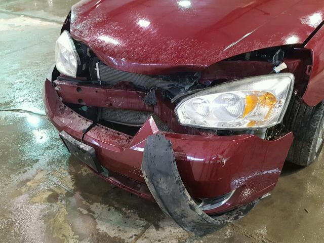 1G1ZT61826F255611 - 2006 CHEVROLET MALIBU MAX MAROON photo 9