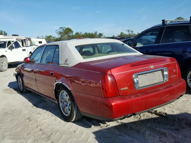 1G6KD54YX4U211458 - 2004 CADILLAC DEVILLE RED photo 3