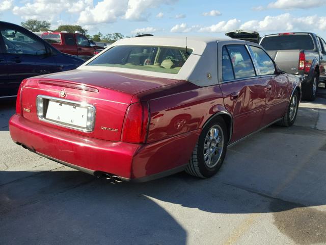 1G6KD54YX4U211458 - 2004 CADILLAC DEVILLE RED photo 4