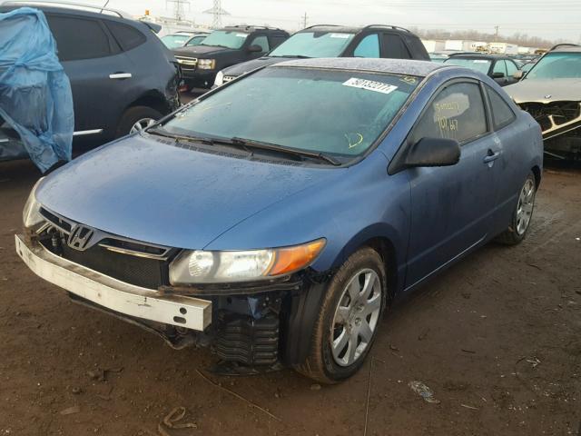 2HGFG11627H531707 - 2007 HONDA CIVIC LX BLUE photo 2