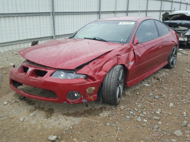 6G2VX12UX6L513648 - 2006 PONTIAC GTO RED photo 2