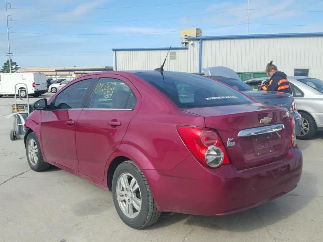 1G1JC5SH4E4114913 - 2014 CHEVROLET SONIC LT RED photo 3