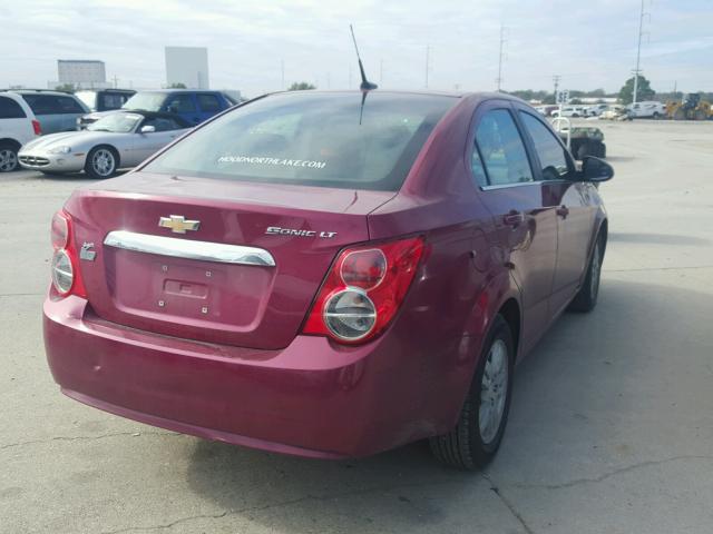 1G1JC5SH4E4114913 - 2014 CHEVROLET SONIC LT RED photo 4