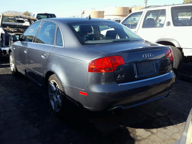 WAUAF78E48A092048 - 2008 AUDI A4 2.0T GRAY photo 3