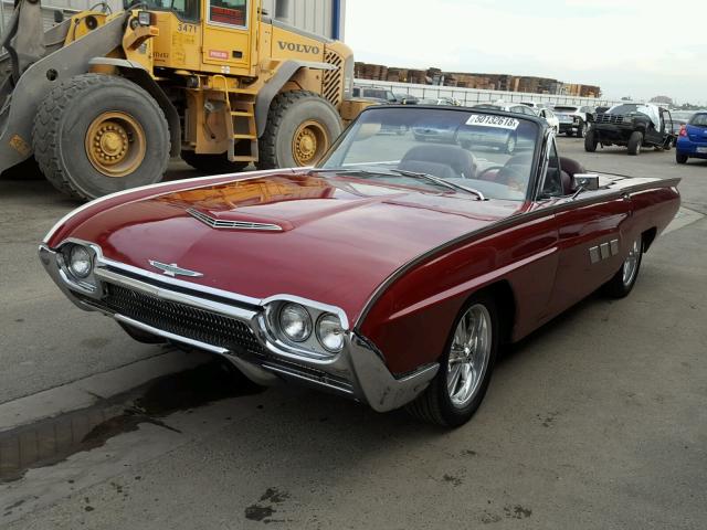 3Y83Z157170 - 1963 FORD T BIRD BURGUNDY photo 2