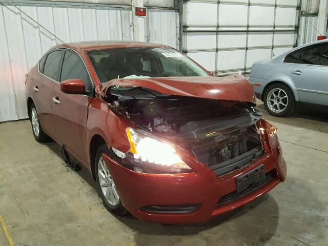 3N1AB7AP6FY294573 - 2015 NISSAN SENTRA S RED photo 1