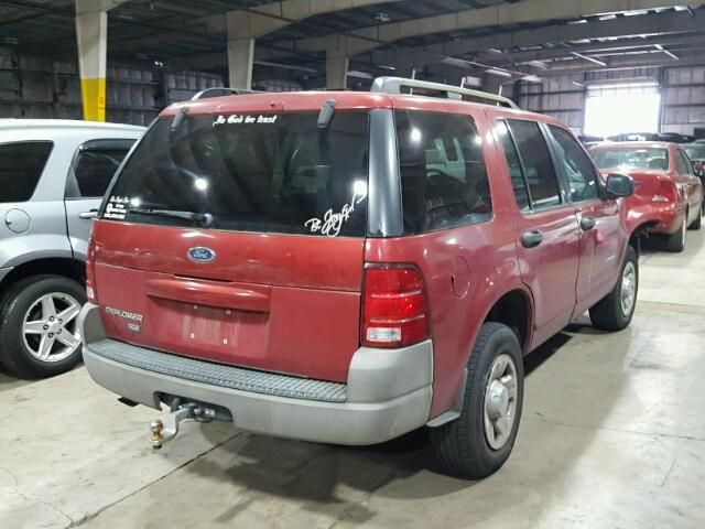 1FMZU62E92ZC24840 - 2002 FORD EXPLORER X BURGUNDY photo 4