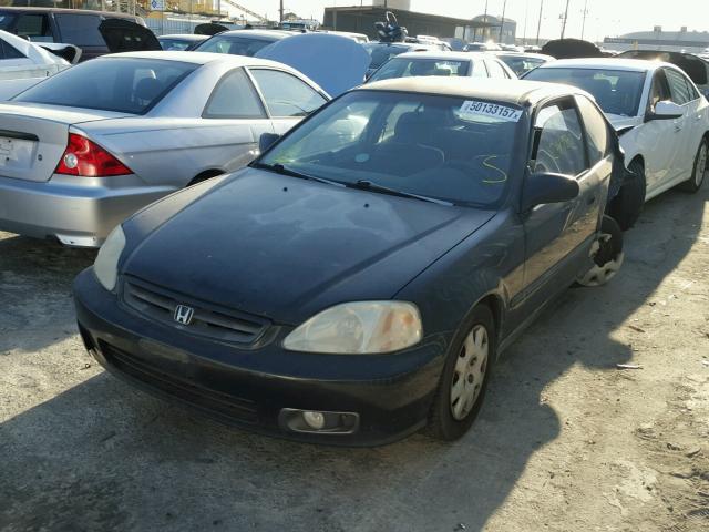 2HGEJ6341XH109725 - 1999 HONDA CIVIC DX BLACK photo 2