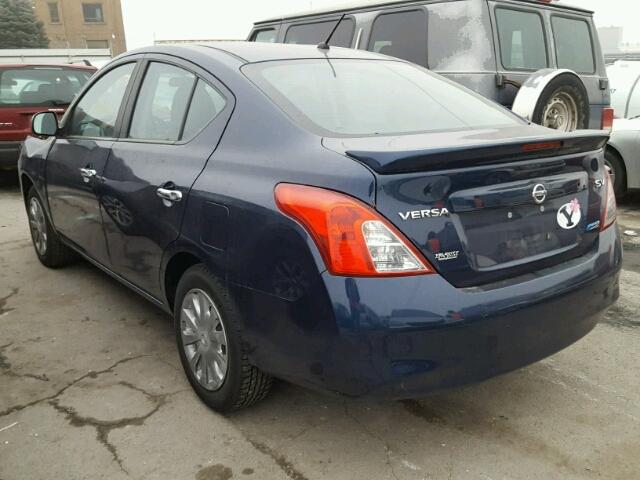 3N1CN7AP7DL882301 - 2013 NISSAN VERSA S BLUE photo 3