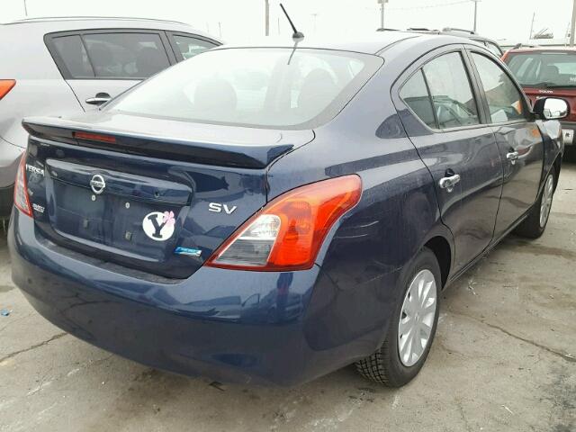 3N1CN7AP7DL882301 - 2013 NISSAN VERSA S BLUE photo 4