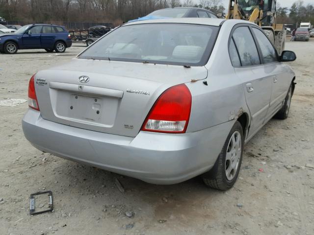 KMHDN45D43U544807 - 2003 HYUNDAI ELANTRA GL SILVER photo 4