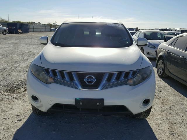 JN8AZ18U09W026149 - 2009 NISSAN MURANO S WHITE photo 9