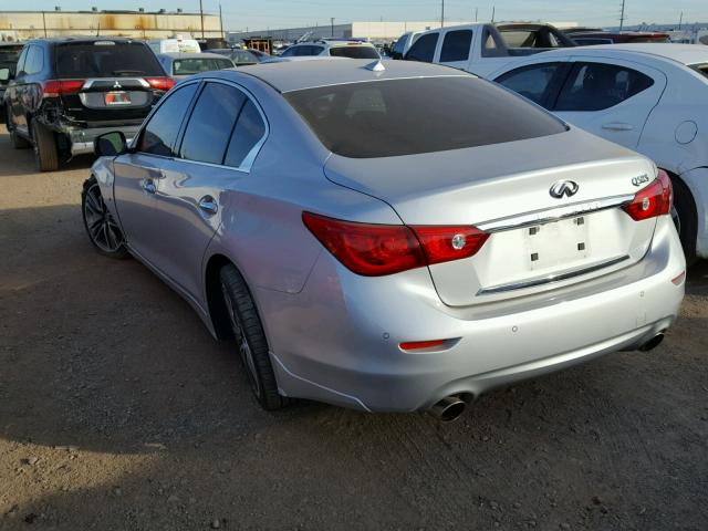 JN1BV7APXEM683357 - 2014 INFINITI Q50 BASE SILVER photo 3