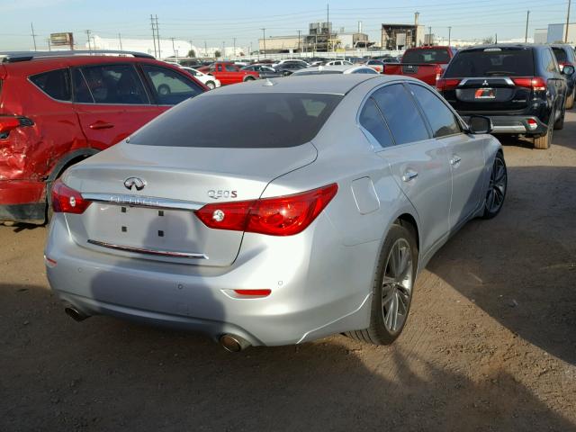 JN1BV7APXEM683357 - 2014 INFINITI Q50 BASE SILVER photo 4