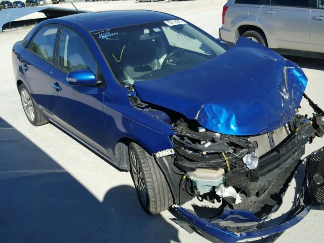 KNAFW4A30A5271439 - 2010 KIA FORTE SX BLUE photo 1