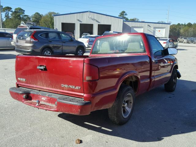 1GCCS144XY8184614 - 2000 CHEVROLET S TRUCK S1 RED photo 4