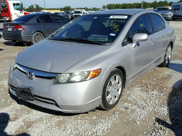 1HGFA16568L051062 - 2008 HONDA CIVIC LX GRAY photo 2