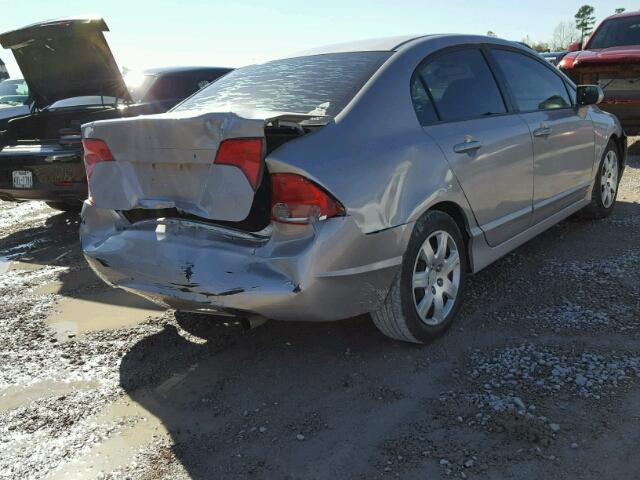 1HGFA16568L051062 - 2008 HONDA CIVIC LX GRAY photo 4