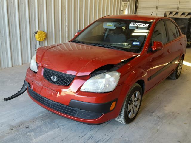 KNADE123376259232 - 2007 KIA RIO BASE ORANGE photo 2