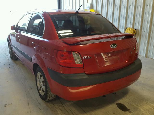 KNADE123376259232 - 2007 KIA RIO BASE ORANGE photo 3