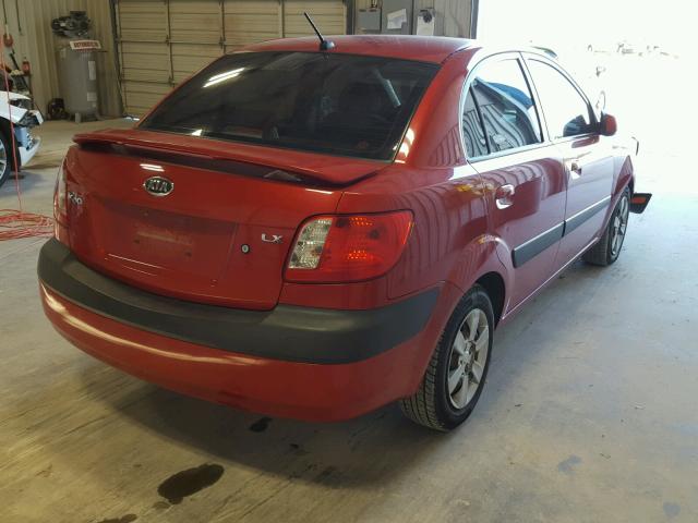 KNADE123376259232 - 2007 KIA RIO BASE ORANGE photo 4