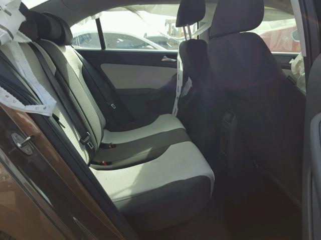 3VW2K7AJ0FM313281 - 2015 VOLKSWAGEN JETTA BASE BROWN photo 6