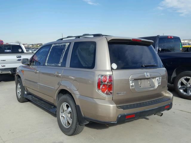 5FNYF28447B028271 - 2007 HONDA PILOT EX GOLD photo 3