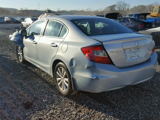 19XFB2F83CE048939 - 2012 HONDA CIVIC EX ლურჯი ფოტო 3