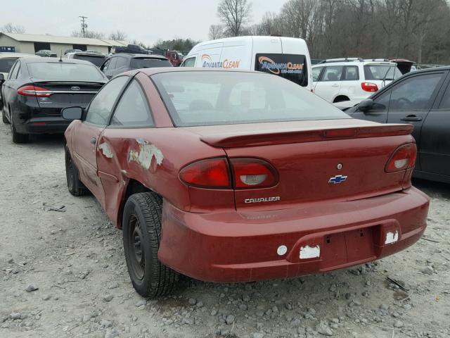 1G1JC1243Y7136216 - 2000 CHEVROLET CAVALIER MAROON photo 3