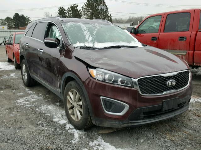 5XYPGDA39GG129207 - 2016 KIA SORENTO LX BURGUNDY photo 1