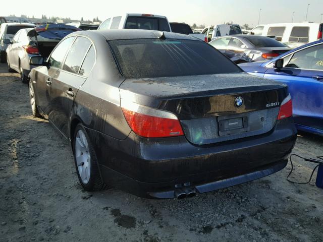 WBANE73537CM54742 - 2007 BMW 530 I BLACK photo 3