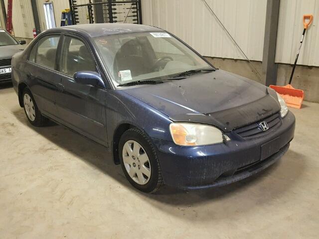 2HGES16842H924685 - 2002 HONDA CIVIC LX BLUE photo 1