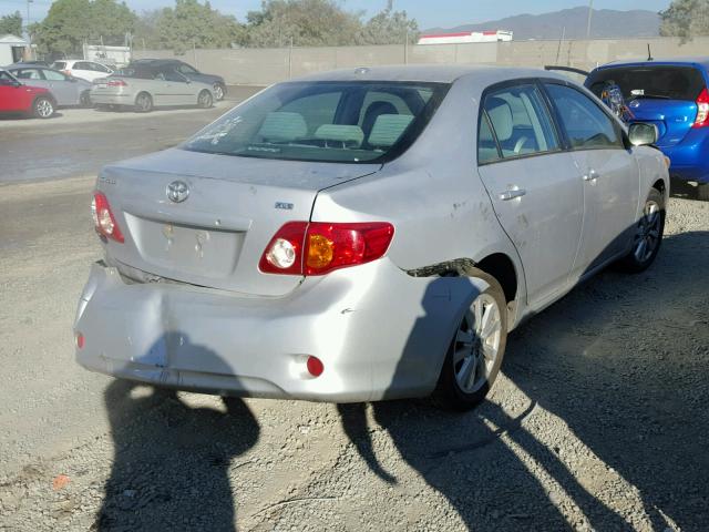 1NXBU40E69Z051116 - 2009 TOYOTA COROLLA BA SILVER photo 4