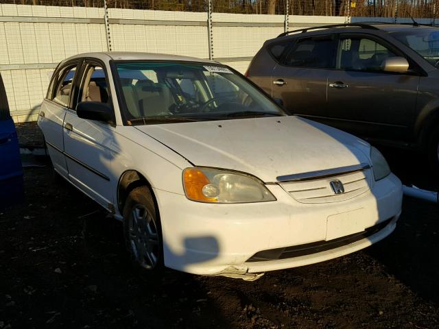 1HGES16112L016507 - 2002 HONDA CIVIC DX WHITE photo 1