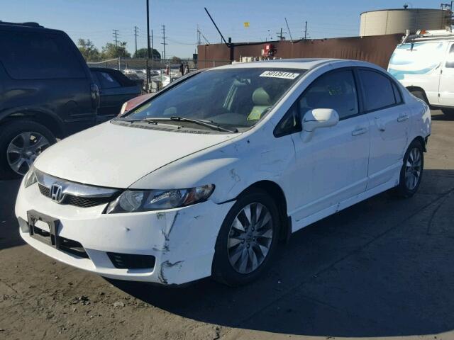 2HGFA1F93AH519416 - 2010 HONDA CIVIC EXL WHITE photo 2