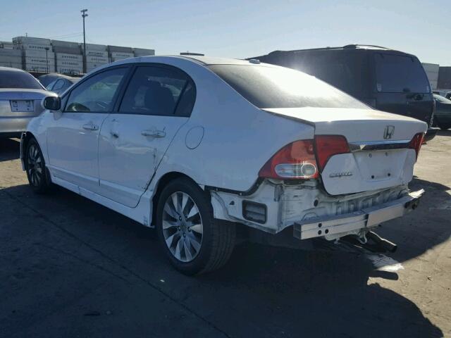 2HGFA1F93AH519416 - 2010 HONDA CIVIC EXL WHITE photo 3