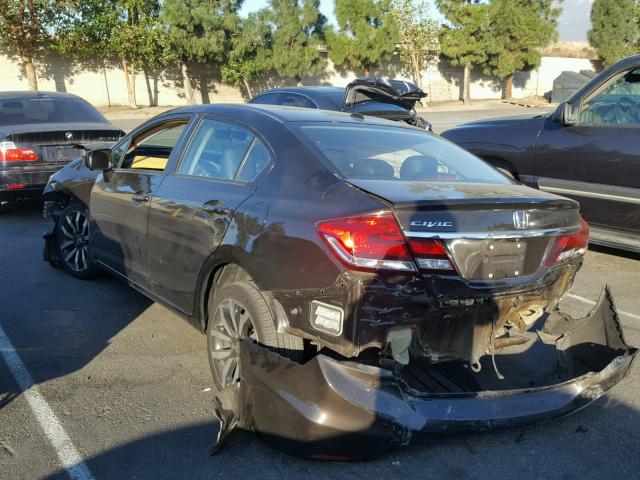 2HGFB2F92EH523515 - 2014 HONDA CIVIC EXL BROWN photo 3