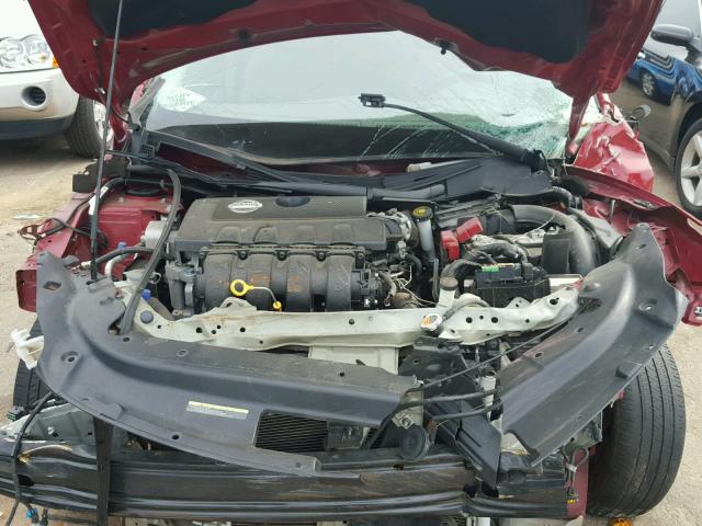 3N1AB7AP6EL691485 - 2014 NISSAN SENTRA S RED photo 7