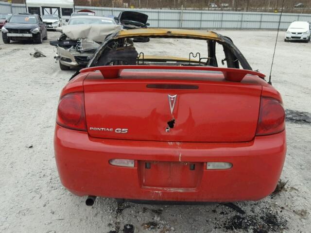 1G2AL15F877270338 - 2007 PONTIAC G5 RED photo 10